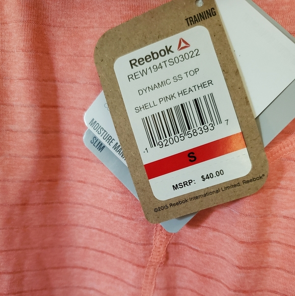 NWT Reebok Dynamic SS Top - Picture 4 of 6